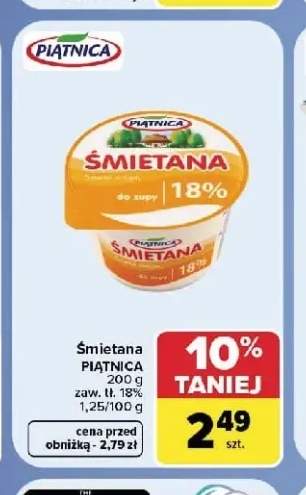Śmietana Piątnica 18%