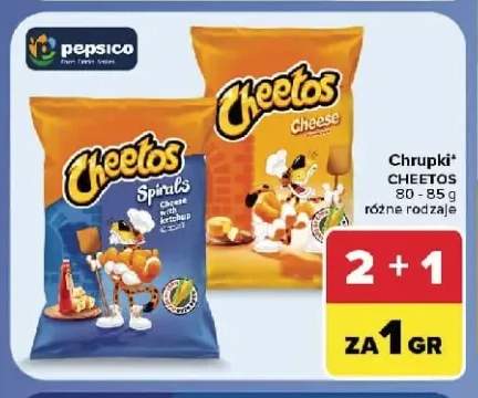 Chrupki Cheetos Spirals Cheese with ketchup +1 wariant