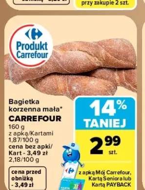 Bagietka korzenna mała Carrefour