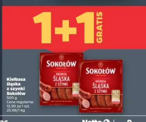 Kiełbasa śląska z szynki Sokołów