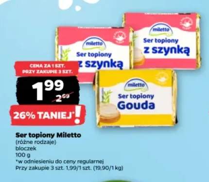 Ser topiony w bloczku z szynką Miletto +1 wariant