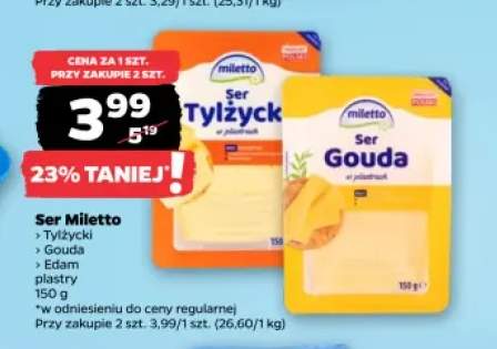 Ser tylżycki w plastrach Miletto +2 warianty