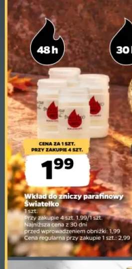 Wkład do zniczy parafinowy Światełko