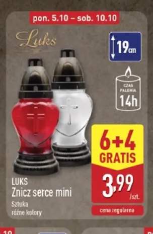 Znicz serce mini Luks