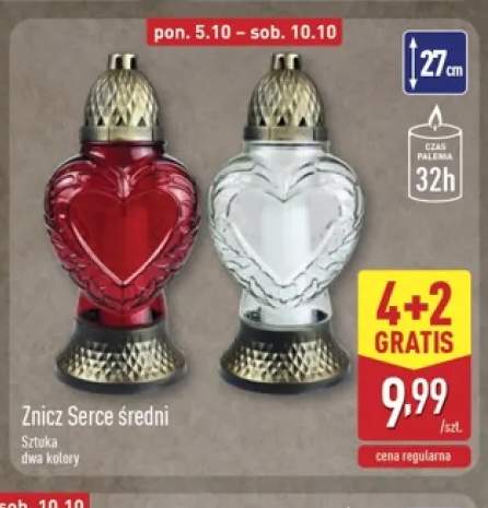 Znicz serce średni