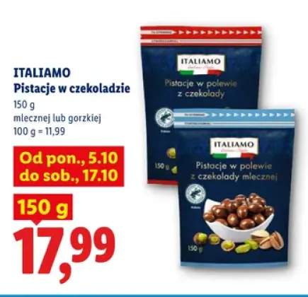 Pistacje w czekoladzie mlecznej Italiamo +1 wariant