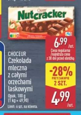 Czekolada mleczna z całymi orzechami laskowymi Choceur