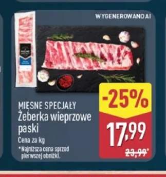 Żeberka wieprzowe paski Mięsne Specjały