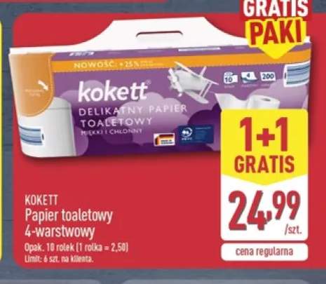 Papier toaletowy 4-warstwowy Kokett 10-pak