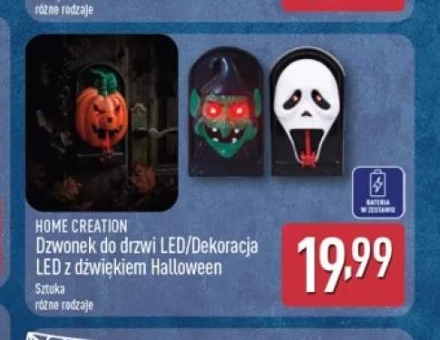 Dzwonek do drzwi LED Halloween Home Creation +1 wariant