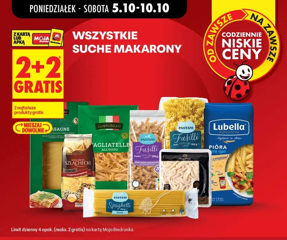 Suche makarony +8 wariantów