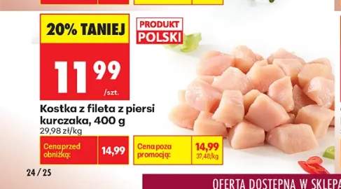 Kostka z fileta z piersi kurczaka
