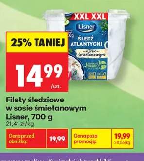 Filety śledziowe w sosie śmietanowym Lisner
