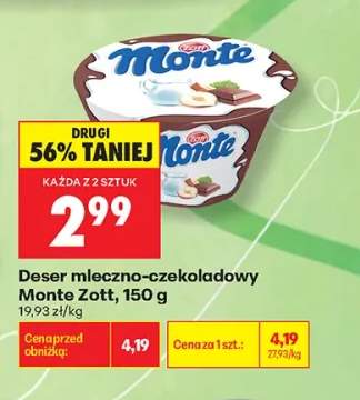 Deser mleczno-czekoladowy Monte Zott