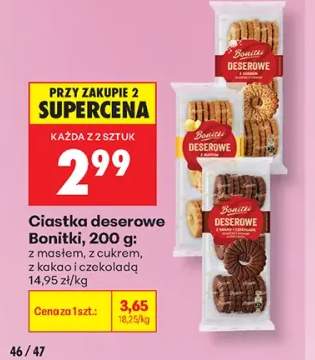Ciastka deserowe Bonitki z masłem +2 warianty