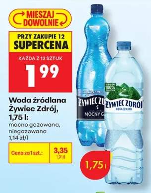 Woda źródlana gazowana Żywiec Zdrój mocno +1 wariant