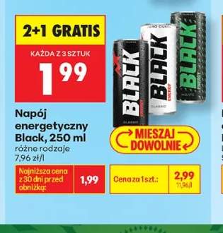 Napój energetyczny Black Classic +2 warianty