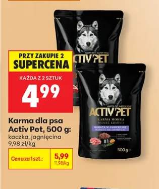 Karma dla psa Activ Pet kaczka +1 wariant