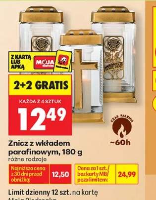 Znicz z wkładem parafinowym