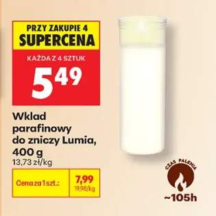 Wkład parafinowy do zniczy Lumía
