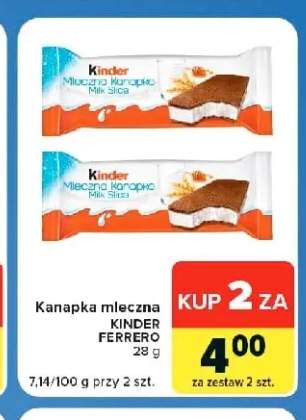 Kanapka mleczna Kinder