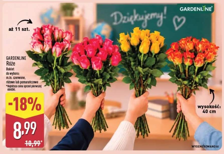 Róże bukiet Gardenline
