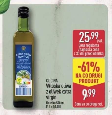 Włoska oliwa z oliwek extra virgin Cucina