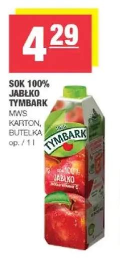 Sok jabłko Tymbark butelka 100% +1 wariant