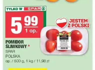 Pomidory śliwkowe Spar