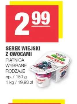 Serek wiejski z owocami Piątnica