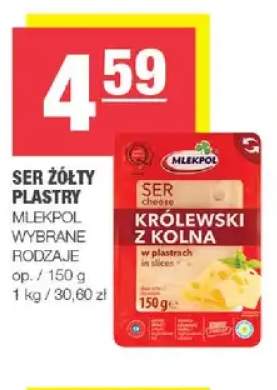 Ser żółty w plastrach Mlekpol