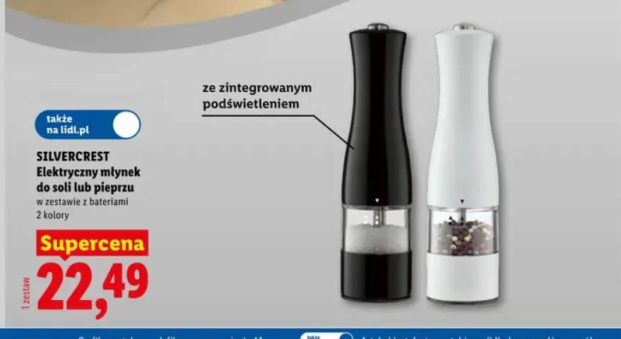 Elektryczny młynek do soli SilverCrest +1 wariant