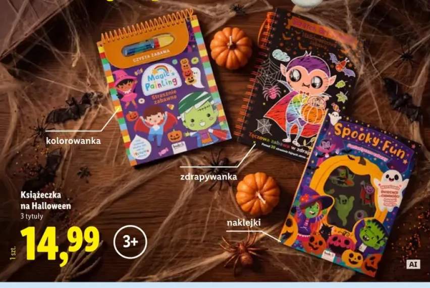 Książeczka na Halloween kolorowanka +2 warianty