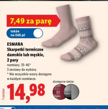 Skarpetki termiczne damskie 2-pak Esmara +1 wariant