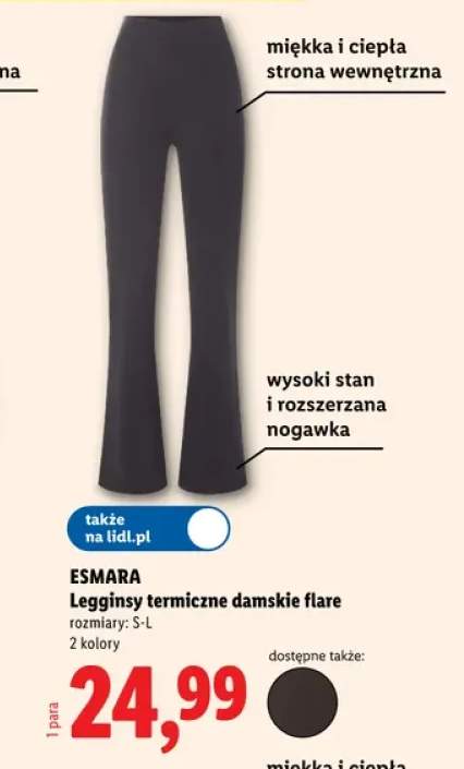 Legginsy termiczne damskie flare Esmara