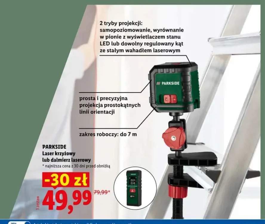 Laser krzyżowy Parkside +1 wariant