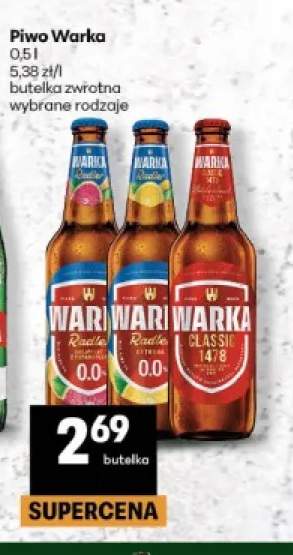 Piwo bezalkoholowe Warka Radler grejpfrut z pomarańczą +2 warianty