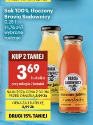 Sok tłoczony jabłko Bracia Sadownicy 100% +1 wariant
