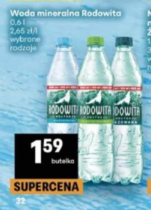 Woda mineralna niegazowana Rodowita +2 warianty