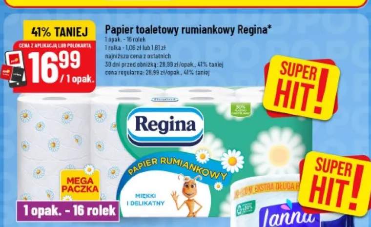 Papier toaletowy rumiankowy 16-pak Regina