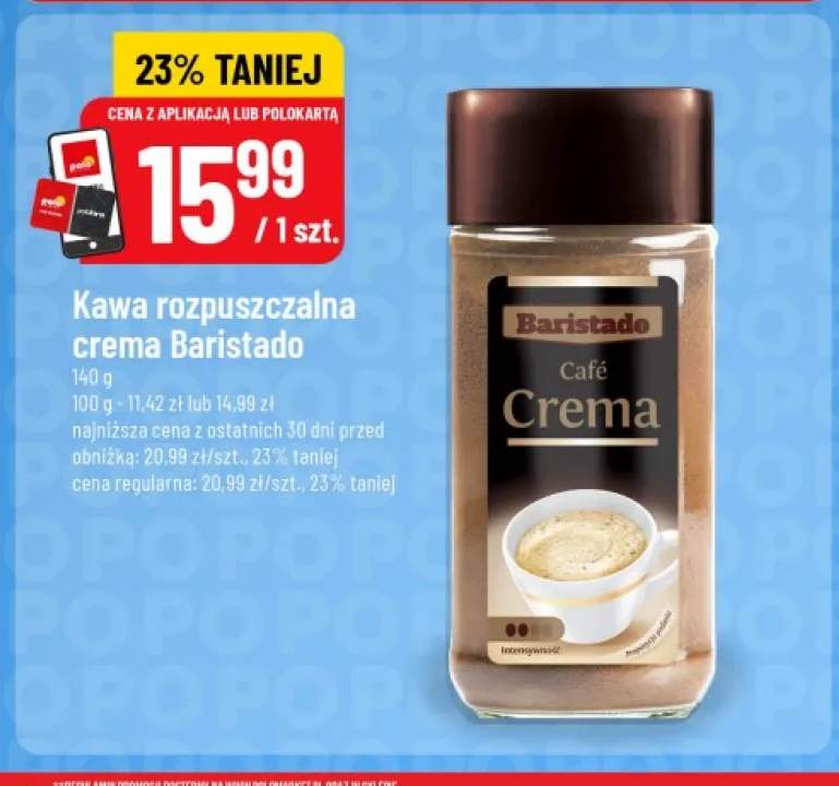 Kawa rozpuszczalna crema Baristado