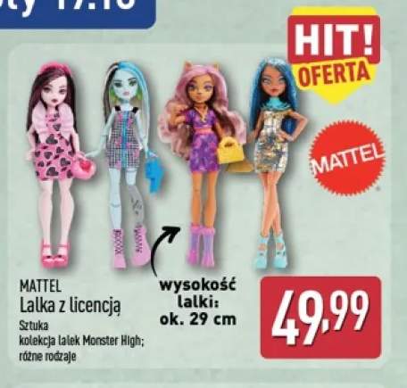 Lalka z licencją Monster High Mattel