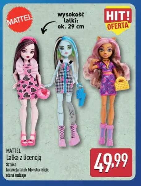Lalka z licencją Monster High Mattel