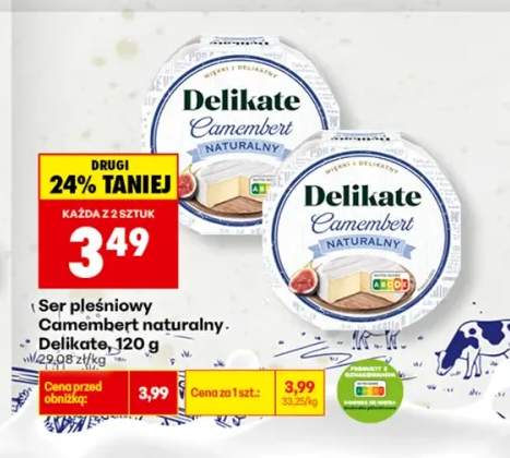 Ser pleśniowy Camembert naturalny Delikate