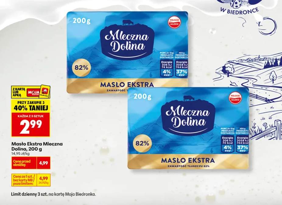 Masło ekstra Mleczna Dolina