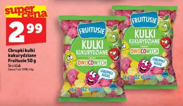 Chrupki kulki kukurydziane Fruitusie