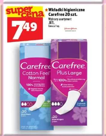 Wkładki higieniczne Carefree Cotton Feel Normal +1 wariant