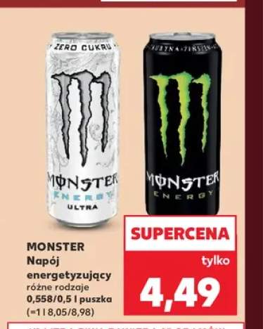 Napój energetyzujący Monster Energy Ultra +1 wariant