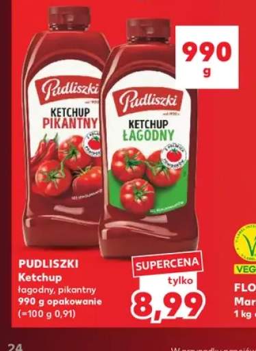 Ketchup łagodny Pudliszki +1 wariant