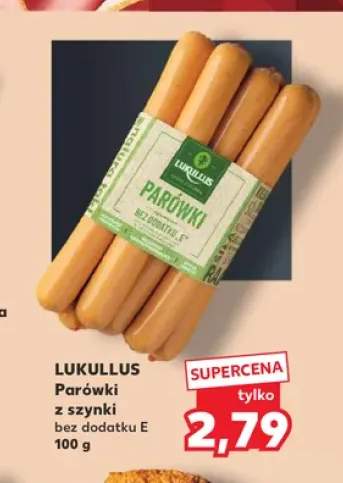 Parówki z szynki bez dodatku E Lukullus